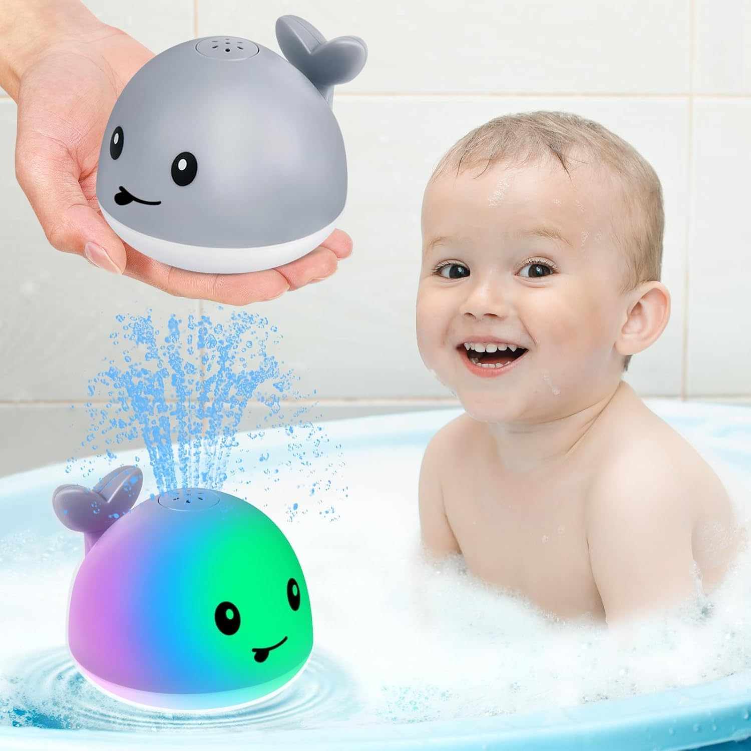 LED WHALE BATH TOY