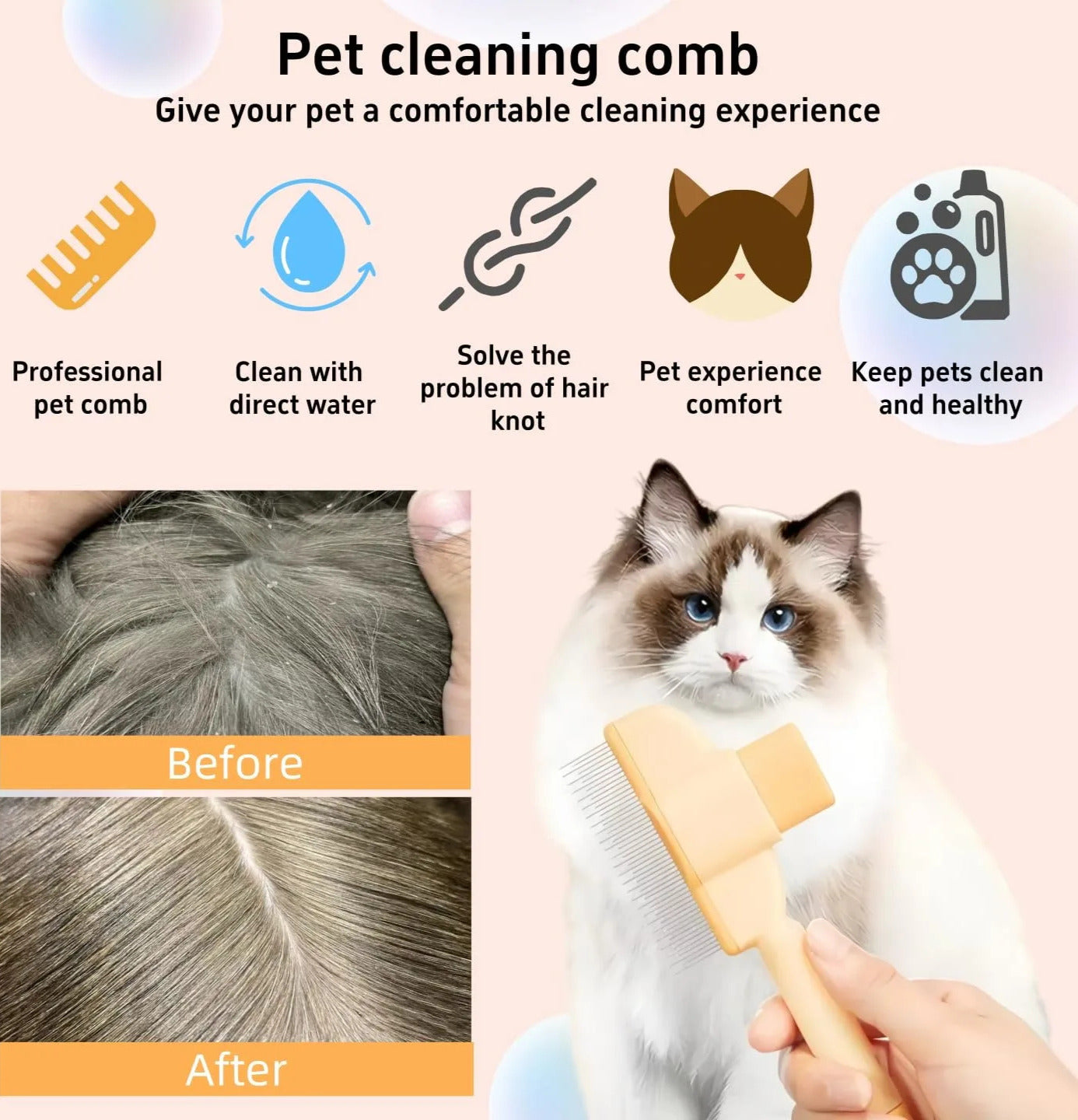 Pet Hair & Flea Comb